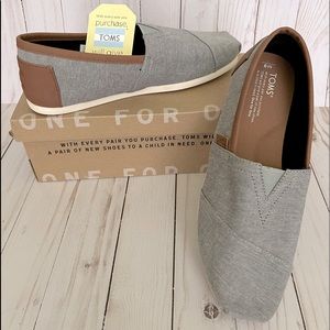 Toms Classic Frost Grey Chambray Size 9